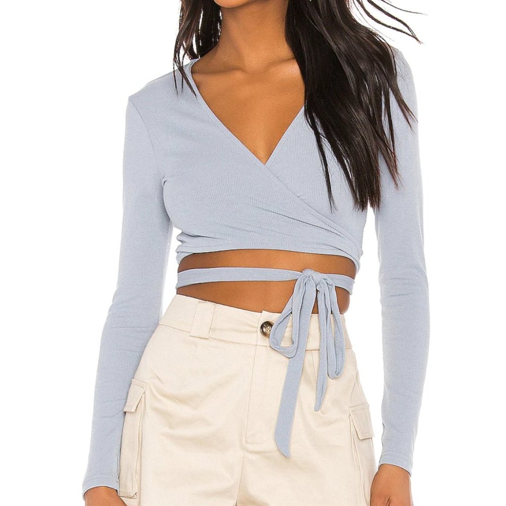 Superdown Sylvie Wrap Tie Top Size S like-new